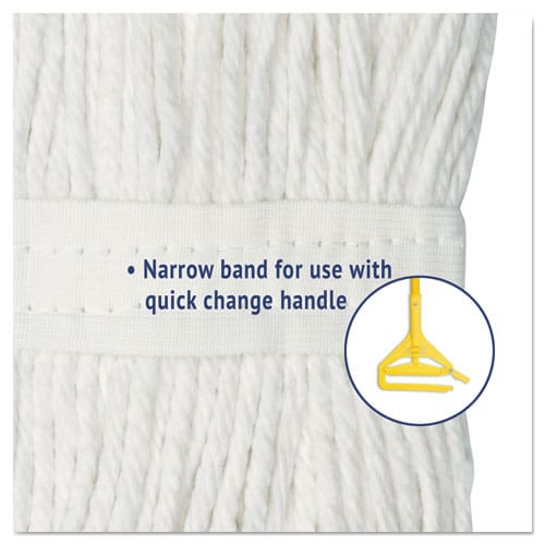 Boardwalk Cut-end Wet Mop Head Cotton No. 24 White - Janitorial & Sanitation - Boardwalk®