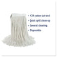 Boardwalk Cut-end Wet Mop Head Cotton No. 24 White - Janitorial & Sanitation - Boardwalk®