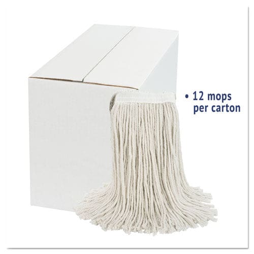 Boardwalk Cut-end Wet Mop Head Cotton White #20 12/carton - Janitorial & Sanitation - Boardwalk®