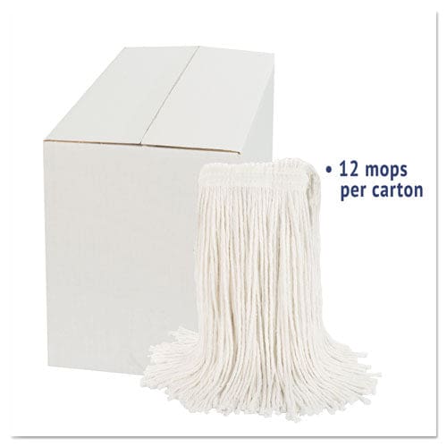 Boardwalk Cut-end Wet Mop Head Rayon No. 20 White 12/carton - Janitorial & Sanitation - Boardwalk®