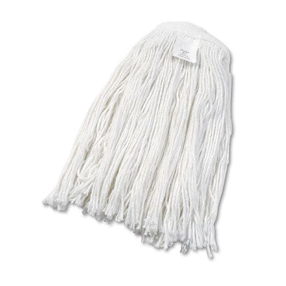 Boardwalk Cut-end Wet Mop Head Rayon No. 24 White 12/carton - Janitorial & Sanitation - Boardwalk®