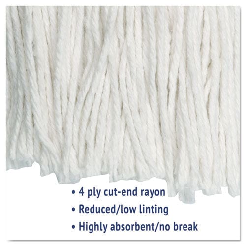 Boardwalk Cut-end Wet Mop Head Rayon No. 24 White - Janitorial & Sanitation - Boardwalk®