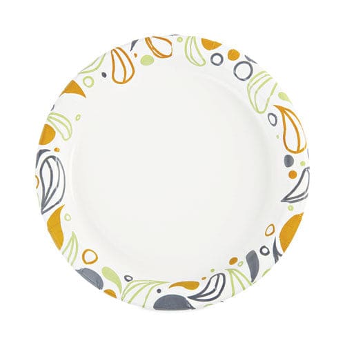 Boardwalk Deerfield Printed Paper Plates 9 Dia Coated/soak Proof Multicolor 125/pack 8 Packs/carton - Food Service - Boardwalk®