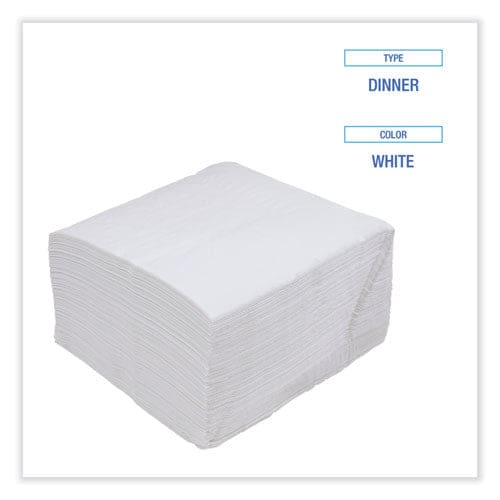 Boardwalk Dinner Napkin 1-ply 17 X 17 White 250/pack 12 Packs/carton - Food Service - Boardwalk®