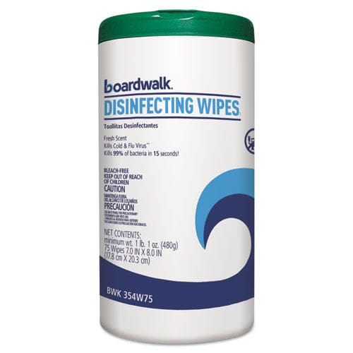 Boardwalk Disinfecting Wipes 7 X 8 Fresh Scent 75/canister 12 Canisters/carton - School Supplies - Boardwalk®