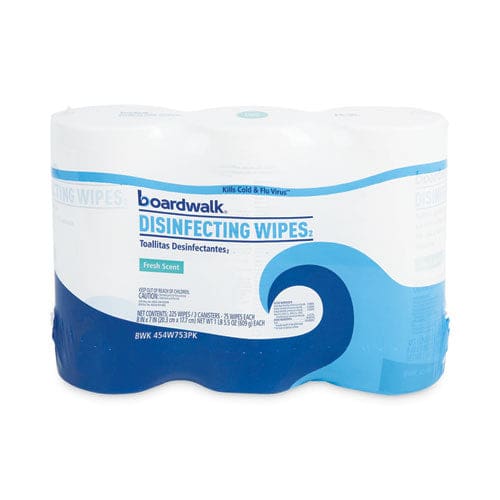 Boardwalk Disinfecting Wipes 7 X 8 Fresh Scent 75/canister 12 Canisters/carton - School Supplies - Boardwalk®