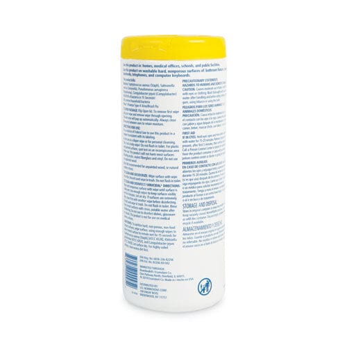 Boardwalk Disinfecting Wipes 7 X 8 Lemon Scent 35/canister 12 Canisters/carton - School Supplies - Boardwalk®