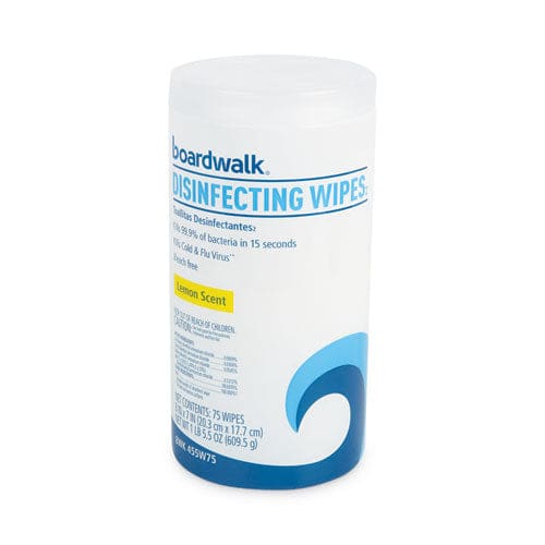 Boardwalk Disinfecting Wipes 7 X 8 Lemon Scent 75/canister 6 Canisters/carton - School Supplies - Boardwalk®