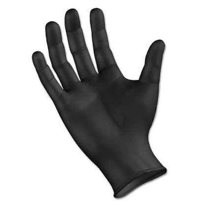 Boardwalk Disposable General-purpose Powder-free Nitrile Gloves Large Black 4.4 Mil 100/box - Janitorial & Sanitation - Boardwalk®