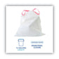 Boardwalk Drawstring Kitchen Bags 13 Gal 0.8 Mil White 50 Bags/roll 2 Rolls/carton - Janitorial & Sanitation - Boardwalk®