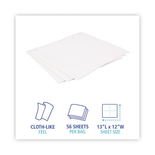 Boardwalk Drc Wipers 12 X 13 White 56 Bag 18 Bags/carton - Janitorial & Sanitation - Boardwalk®