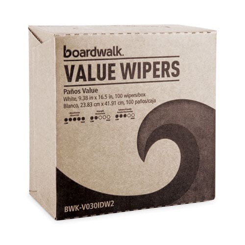 Boardwalk Drc Wipers 9.33 X 16.5 White 100 Dispenser Packs 9 Dispenser Packs/carton - Janitorial & Sanitation - Boardwalk®