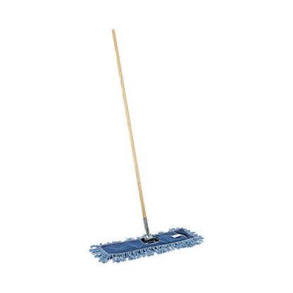 Boardwalk Dry Mopping Kit 24 X 5 Blue Synthetic Head 60 Natural Wood/metal Handle - Janitorial & Sanitation - Boardwalk®