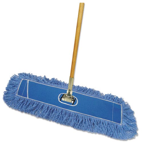 Boardwalk Dry Mopping Kit 36 X 5 Blue Blended Synthetic Head 60 Natural Wood/metal Handle - Janitorial & Sanitation - Boardwalk®