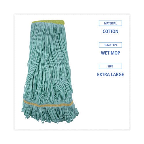 Boardwalk Ecomop Looped-end Mop Head Recycled Fibers Extra Large Size Green - Janitorial & Sanitation - Boardwalk®