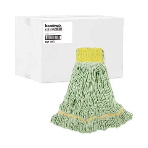 Boardwalk Ecomop Looped-end Mop Head Recycled Fibers Large Size Green 12/carton - Janitorial & Sanitation - Boardwalk®