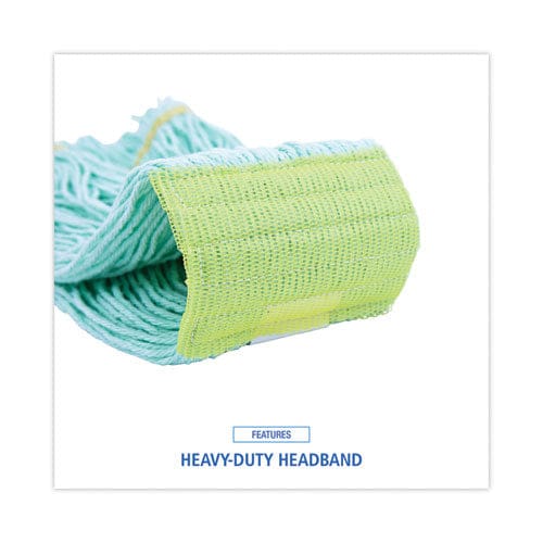 Boardwalk Ecomop Looped-end Mop Head Recycled Fibers Medium Size Green 12/carton - Janitorial & Sanitation - Boardwalk®