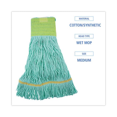 Boardwalk Ecomop Looped-end Mop Head Recycled Fibers Medium Size Green - Janitorial & Sanitation - Boardwalk®