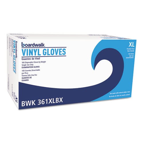 Boardwalk Exam Vinyl Gloves Clear X-large 3 3/5 Mil 100/box 10 Boxes/carton - Janitorial & Sanitation - Boardwalk®