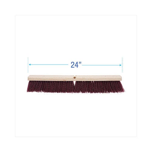 Boardwalk Floor Brush Head 3.25 Maroon Stiff Polypropylene Bristles 24 Brush - Janitorial & Sanitation - Boardwalk®