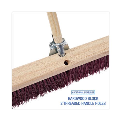 Boardwalk Floor Brush Head 3.25 Maroon Stiff Polypropylene Bristles 36 Brush - Janitorial & Sanitation - Boardwalk®