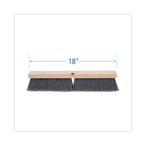 Boardwalk Floor Brush Head 3 Gray Flagged Polypropylene Bristles 18 Brush - Janitorial & Sanitation - Boardwalk®