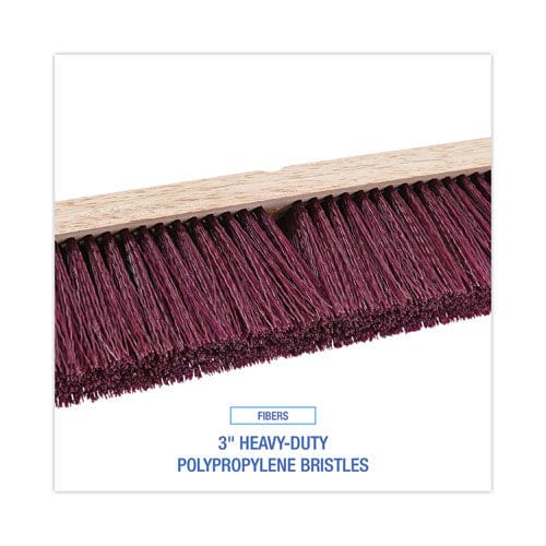 Boardwalk Floor Brush Head 3 Maroon Heavy-duty Polypropylene Bristles 18 Brush - Janitorial & Sanitation - Boardwalk®