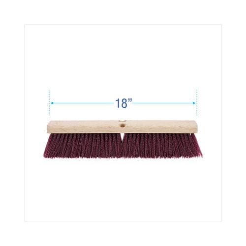 Boardwalk Floor Brush Head 3 Maroon Heavy-duty Polypropylene Bristles 18 Brush - Janitorial & Sanitation - Boardwalk®