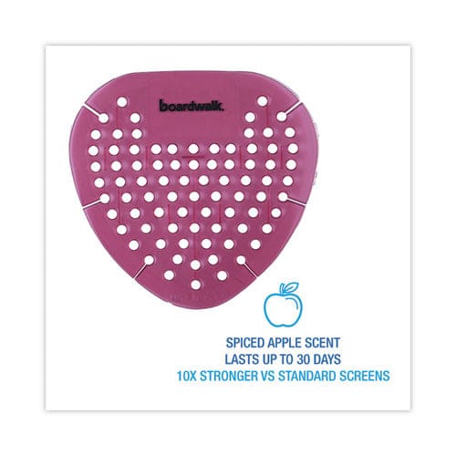 Boardwalk Gem Urinal Screens Spiced Apple Scent Red 12/box - Janitorial & Sanitation - Boardwalk®