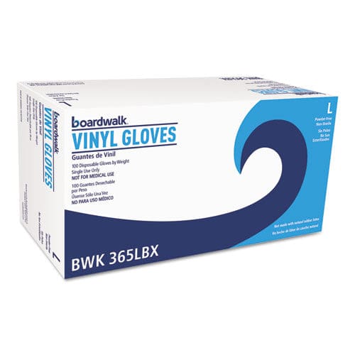 Boardwalk General Purpose Vinyl Gloves Powder/latex-free 2.6 Mil Large Clear 100/box - Janitorial & Sanitation - Boardwalk®