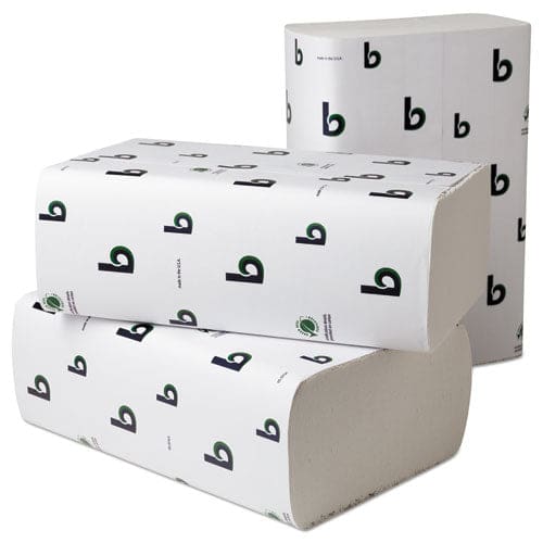 Boardwalk Boardwalk Green Multifold Towels 9.3 X 9.5 Natural White 250/pack 16 Packs/carton - Janitorial & Sanitation - Boardwalk®