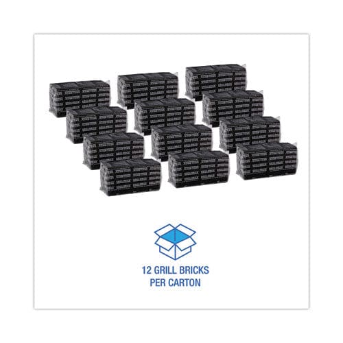 Boardwalk Grill Brick 8 X 4 Black 12/carton - Janitorial & Sanitation - Boardwalk®