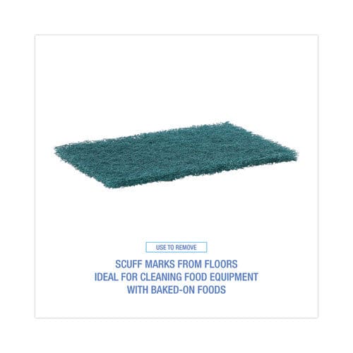 Boardwalk Heavy-duty Scour Pad 6 X 9 Green 15/carton - Janitorial & Sanitation - Boardwalk®