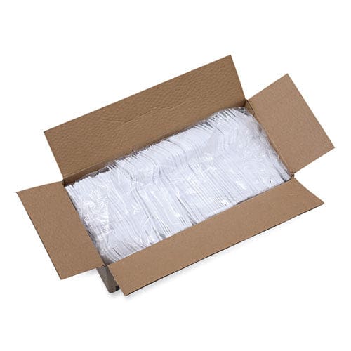 Boardwalk Heavyweight Polystyrene Cutlery Fork White 1000/carton - Food Service - Boardwalk®