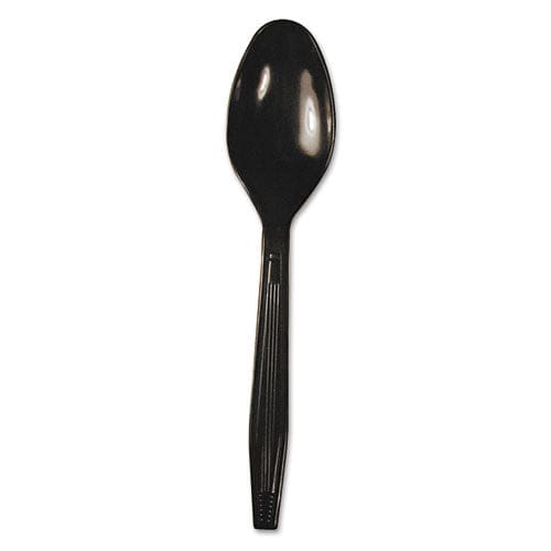 Boardwalk Heavyweight Polystyrene Cutlery Teaspoon Black 1000/carton - Food Service - Boardwalk®