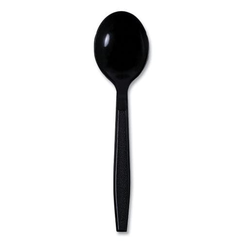 Boardwalk Heavyweight Wrapped Polypropylene Cutlery Soup Spoon Black 1,000/carton - Food Service - Boardwalk®