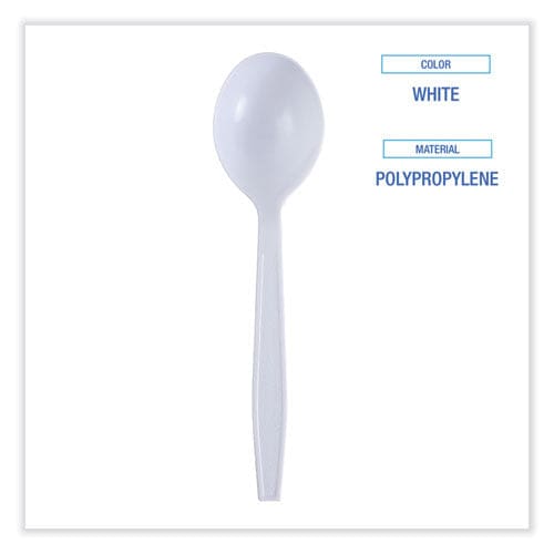 Boardwalk Heavyweight Wrapped Polypropylene Cutlery Soup Spoon White 1,000/carton - Food Service - Boardwalk®