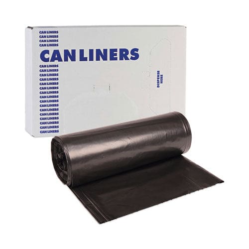 Boardwalk High-density Can Liners 56 Gal 19 Microns 43 X 47 Black 25 Bags/roll 6 Rolls/carton - Janitorial & Sanitation - Boardwalk®