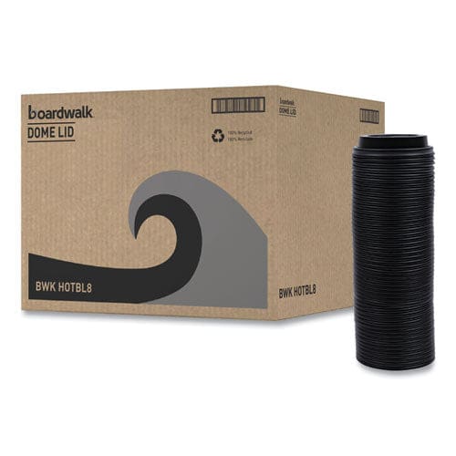 Boardwalk Hot Cup Lids Fits 8 Oz Hot Cups Black 1,000/carton - Food Service - Boardwalk®