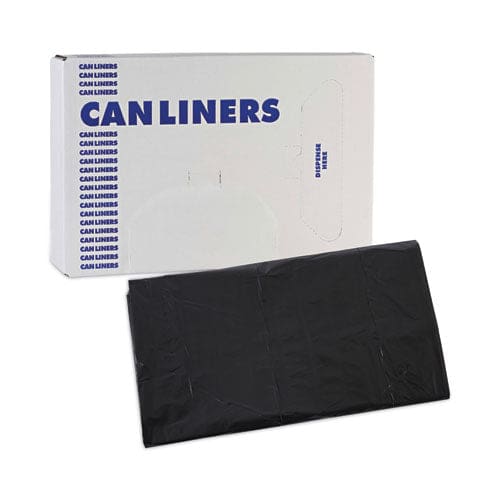 Boardwalk Linear Low Density Industrial Can Liners 45 Gal 0.7 Mil 40 X 46 Black 100/carton - Janitorial & Sanitation - Boardwalk®