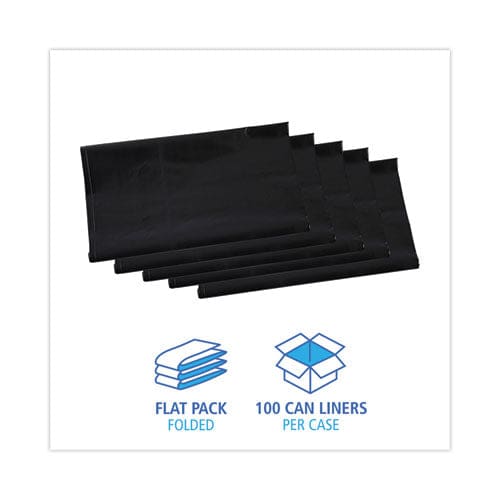 Boardwalk Linear Low Density Industrial Can Liners 45 Gal 1.7 Mil 40 X 46 Black 100/carton - Janitorial & Sanitation - Boardwalk®