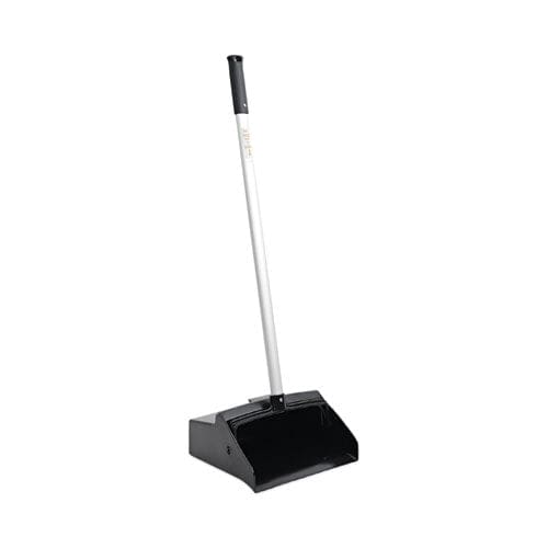 Boardwalk Lobby Dust Pan 11.75 X 37 34 Handle Plastic/aluminum Black/silver - Janitorial & Sanitation - Boardwalk®