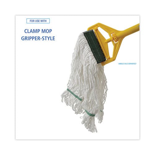 Boardwalk Loop End Rayon Mop Head Rayon Medium 14 Oz White Dozen - Janitorial & Sanitation - Boardwalk®