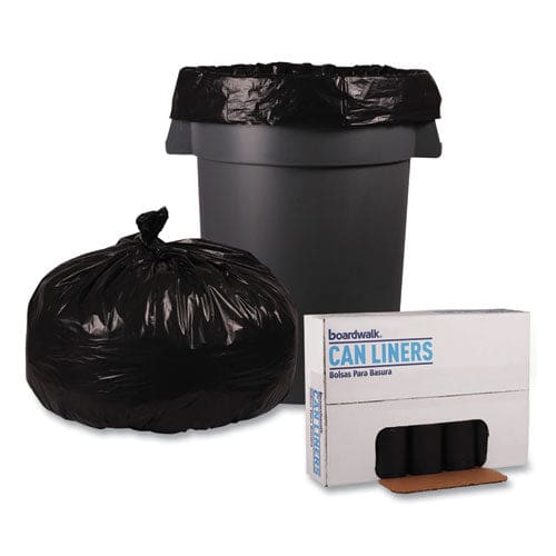 Boardwalk Low Density Repro Can Liners 60 Gal 2 Mil 38 X 58 Black 10 Bags/roll 10 Rolls/carton - Janitorial & Sanitation - Boardwalk®