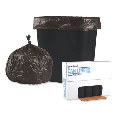 Boardwalk Low-density Waste Can Liners 16 Gal 0.35 Mil 24 X 32 Black 25 Bags/roll 10 Rolls/carton - Janitorial & Sanitation - Boardwalk®