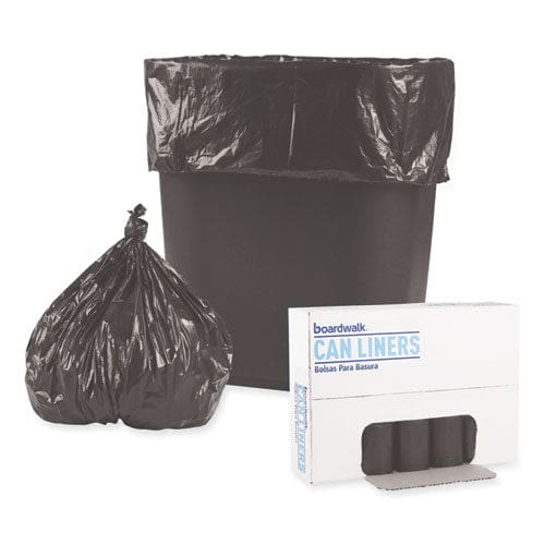 Boardwalk Low-density Waste Can Liners 4 Gal 0.35 Mil 17 X 17 Black 50 Bags/roll 20 Rolls/carton - Janitorial & Sanitation - Boardwalk®