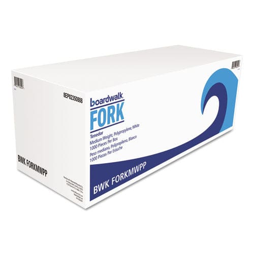 Boardwalk Mediumweight Polypropylene Cutlery Fork White 1000/carton - Food Service - Boardwalk®