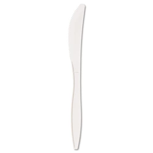 Boardwalk Mediumweight Polypropylene Cutlery Knife White 1000/carton - Food Service - Boardwalk®