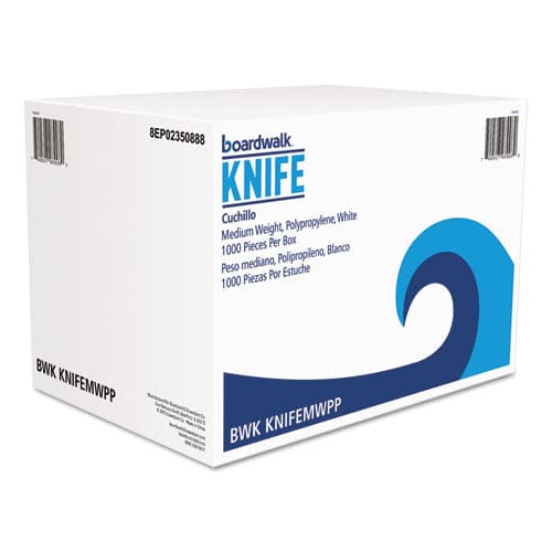 Boardwalk Mediumweight Polypropylene Cutlery Knife White 1000/carton - Food Service - Boardwalk®