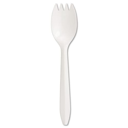 Boardwalk Mediumweight Polypropylene Cutlery Spork White 1000/carton - Food Service - Boardwalk®